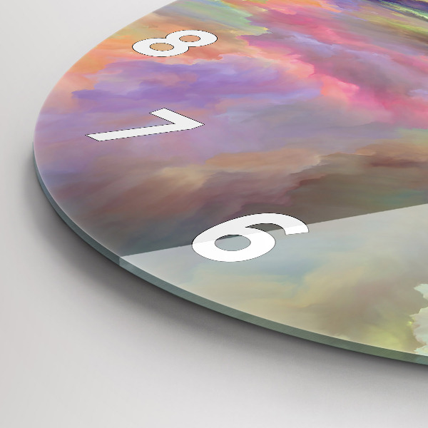 Zegar okrągły z nadrukiem Abstrakcyjny pejzaż