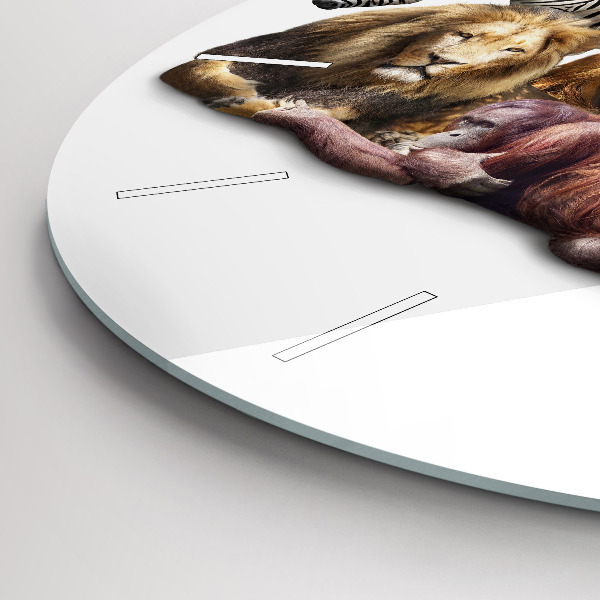 Zegar ścienny okrągły Dzikie zwierzęta