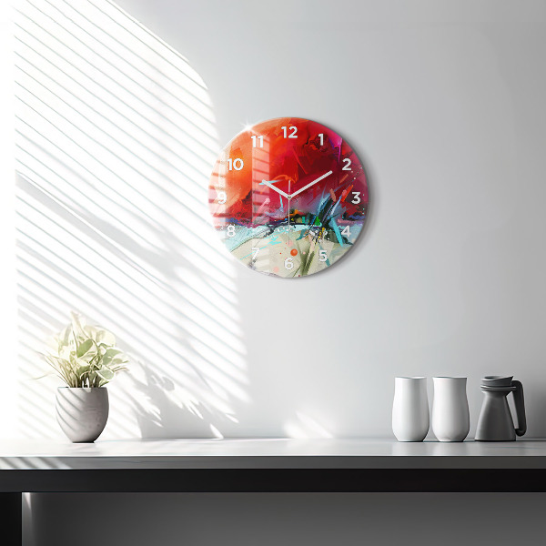 Zegar okrągły z nadrukiem Rzędy przypraw