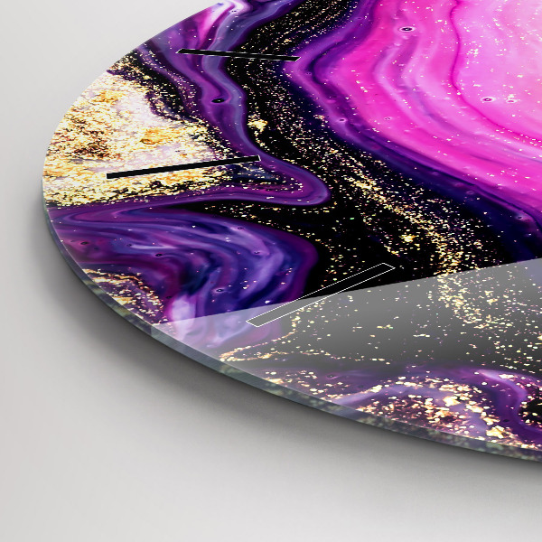 Zegar okrągły z nadrukiem Abstrakcja marmur