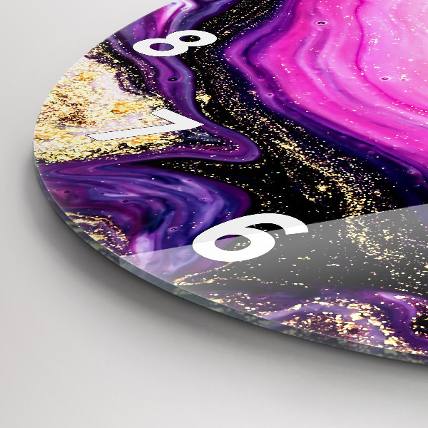 Zegar okrągły z nadrukiem Abstrakcja marmur