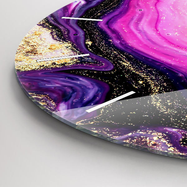 Zegar okrągły z nadrukiem Abstrakcja marmur