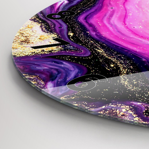 Zegar okrągły z nadrukiem Abstrakcja marmur