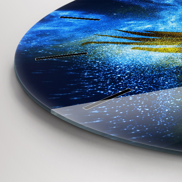 Zegar okrągły z nadrukiem Kolorowa papuga