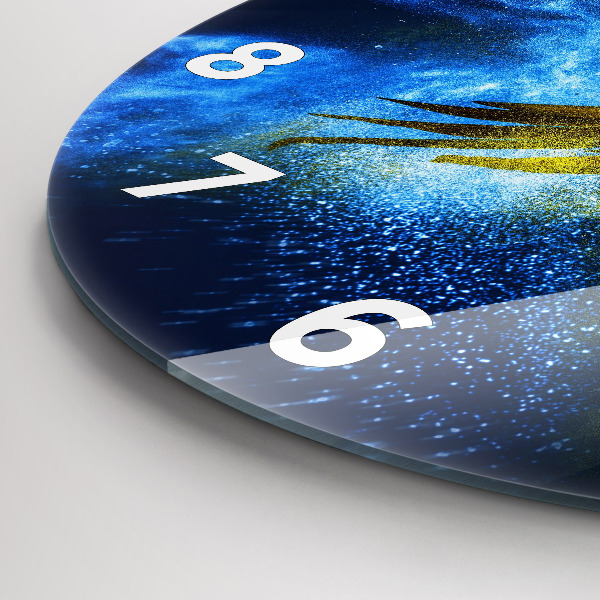 Zegar okrągły z nadrukiem Kolorowa papuga