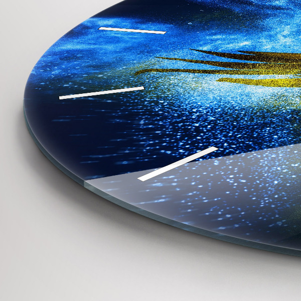 Zegar okrągły z nadrukiem Kolorowa papuga