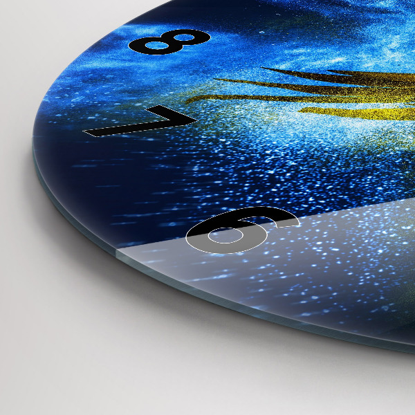 Zegar okrągły z nadrukiem Kolorowa papuga