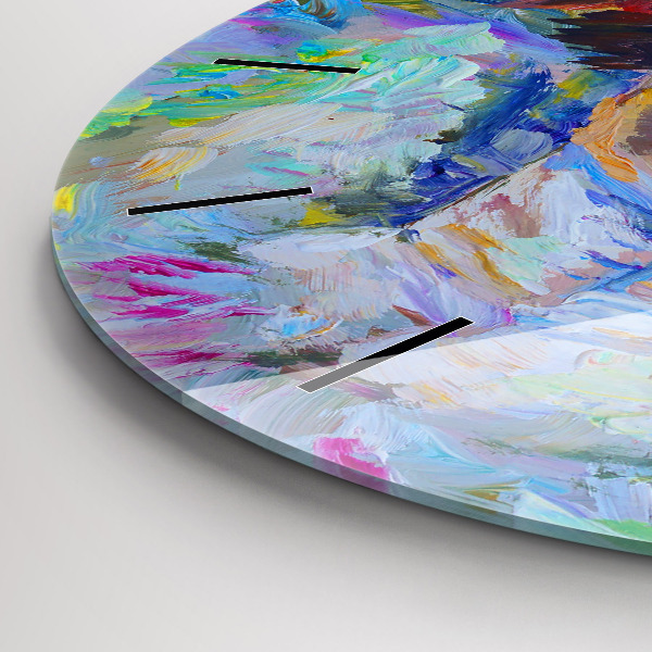 Zegar okrągły z nadrukiem Malowana baletnica