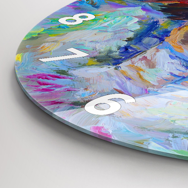 Zegar okrągły z nadrukiem Malowana baletnica