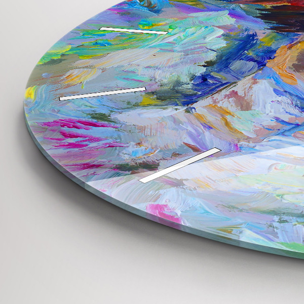 Zegar okrągły z nadrukiem Malowana baletnica