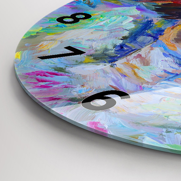 Zegar okrągły z nadrukiem Malowana baletnica