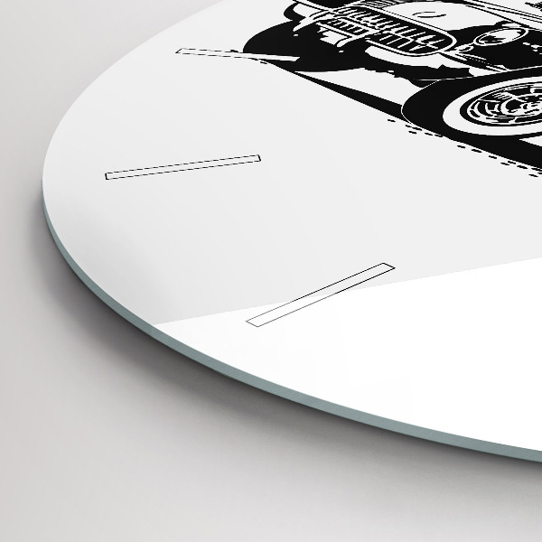 Zegar ścienny okrągły Retro Ilustracja