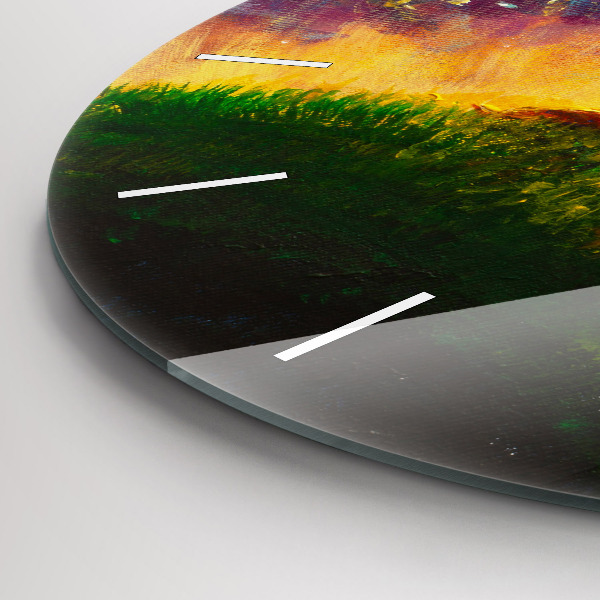 Zegar okrągły z nadrukiem Abstrakcja Mały Książę