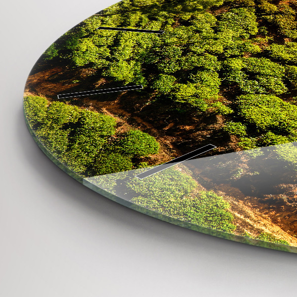 Zegar ścienny okrągły Wzgórze Herbaty