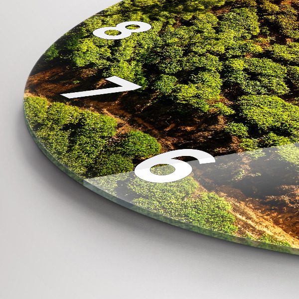 Zegar ścienny okrągły Wzgórze Herbaty