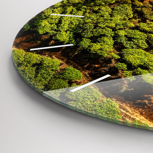 Zegar ścienny okrągły Wzgórze Herbaty