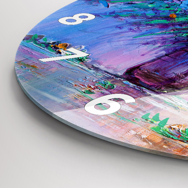 Zegar okrągły z nadrukiem Kwiaty w wazonie