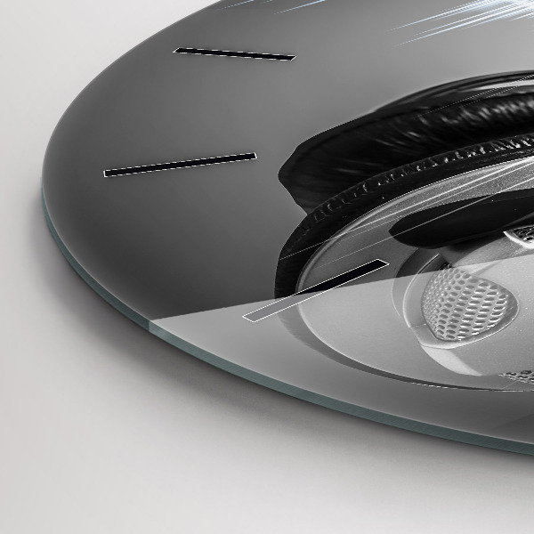 Zegar ścienny okrągły Mikrofon i Słuchawki