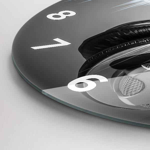 Zegar ścienny okrągły Mikrofon i Słuchawki