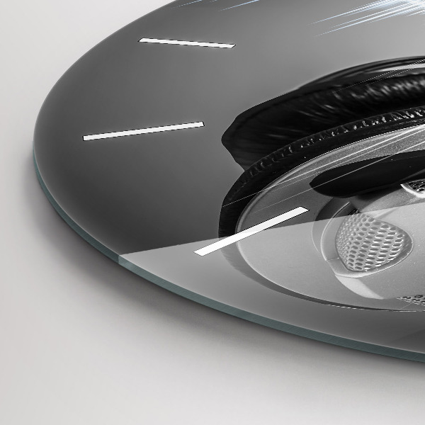 Zegar ścienny okrągły Mikrofon i Słuchawki