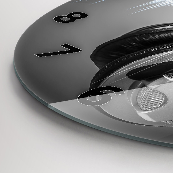 Zegar ścienny okrągły Mikrofon i Słuchawki