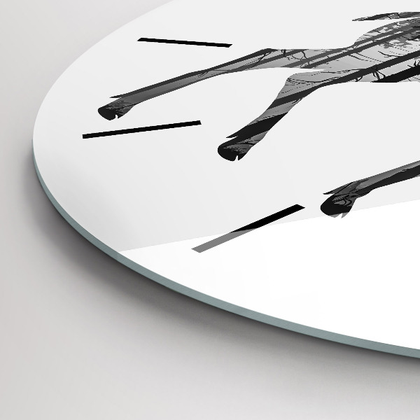 Zegar ścienny okrągły Sylwetka jelenia Las