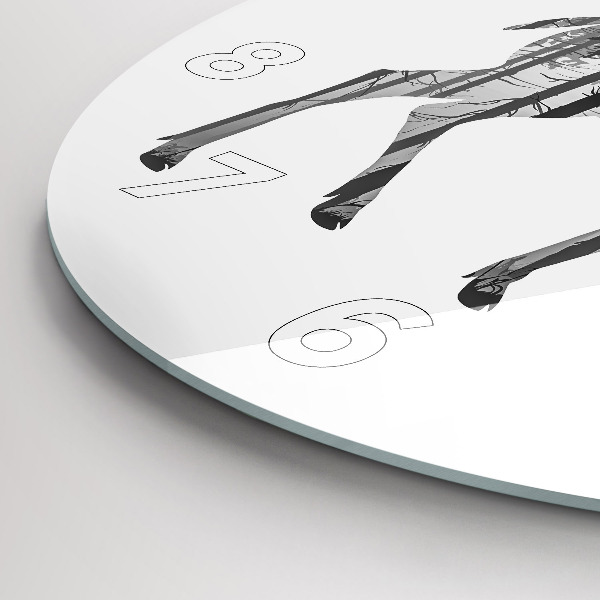 Zegar ścienny okrągły Sylwetka jelenia Las