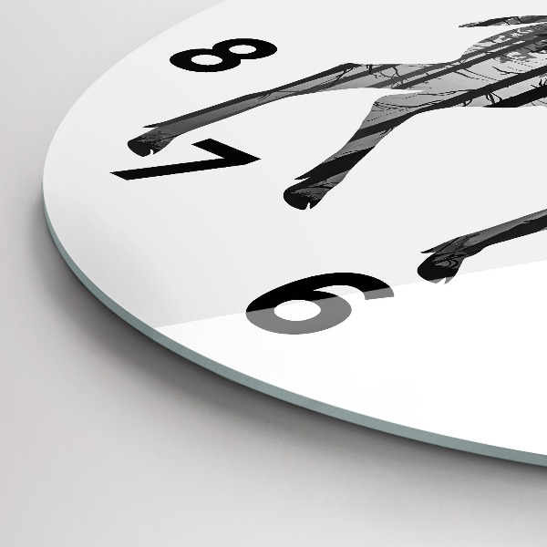 Zegar ścienny okrągły Sylwetka jelenia Las