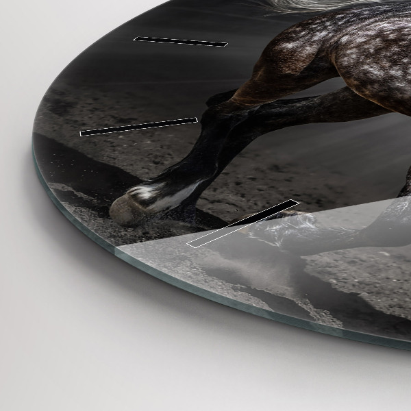 Zegar ścienny okrągły Galopujący koń