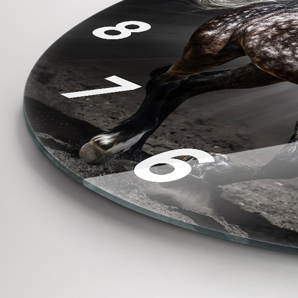 Zegar ścienny okrągły Galopujący koń