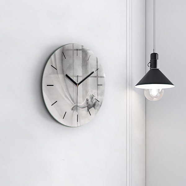 Zegar ścienny okrągły Słoń