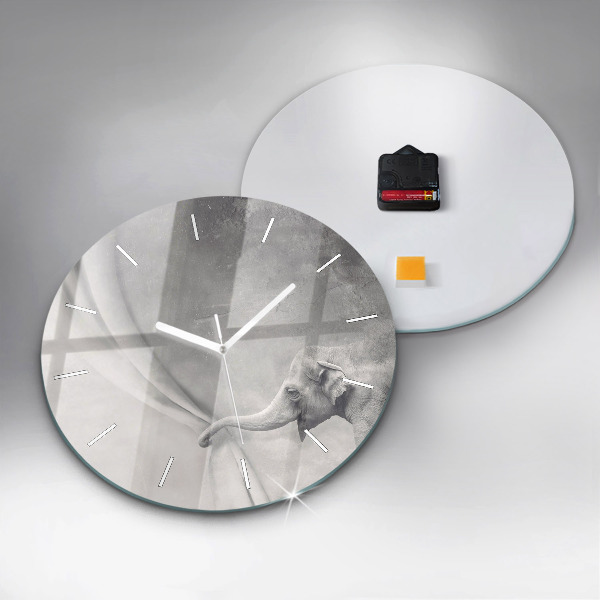 Zegar ścienny okrągły Słoń