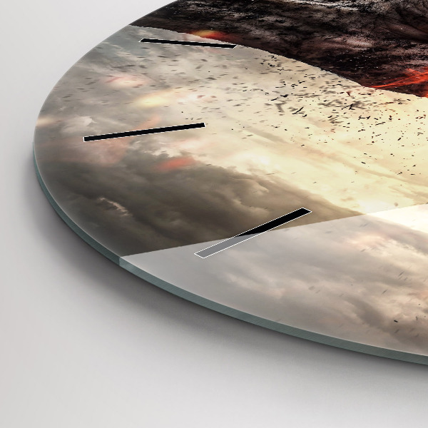 Zegar ścienny okrągły Pięści Siła Moc