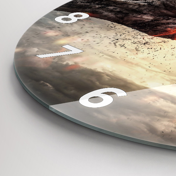 Zegar ścienny okrągły Pięści Siła Moc