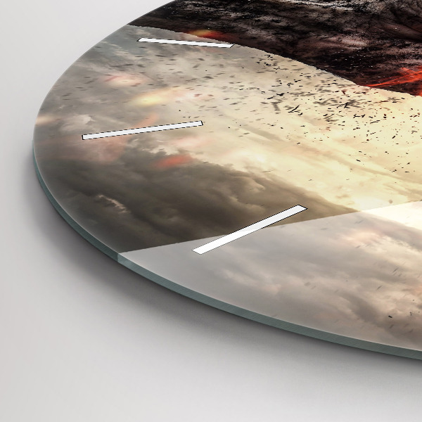 Zegar ścienny okrągły Pięści Siła Moc