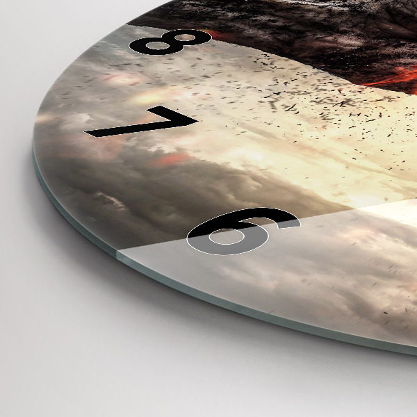 Zegar ścienny okrągły Pięści Siła Moc