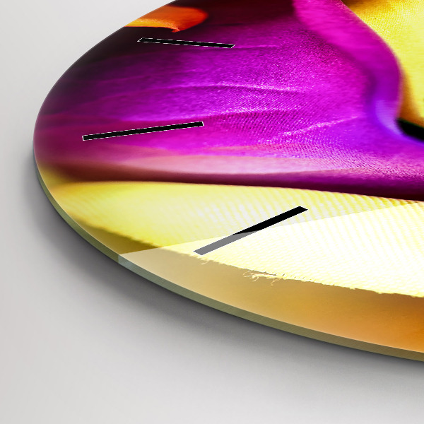 Zegar ścienny okrągły Tęczowa róża