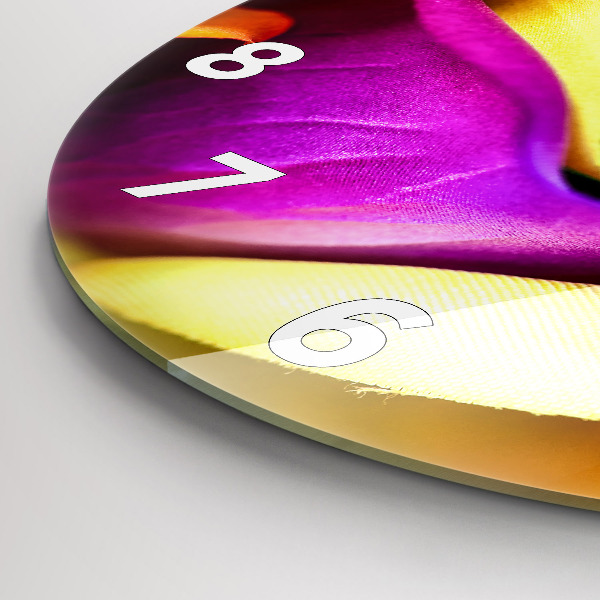 Zegar ścienny okrągły Tęczowa róża