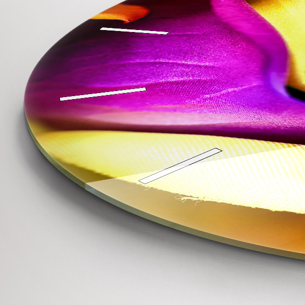 Zegar ścienny okrągły Tęczowa róża