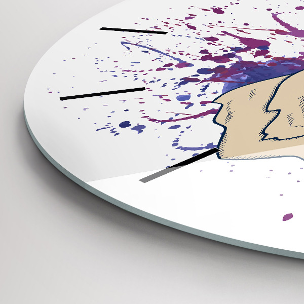 Zegar ścienny okrągły Ilustracja wektorowa jelenia