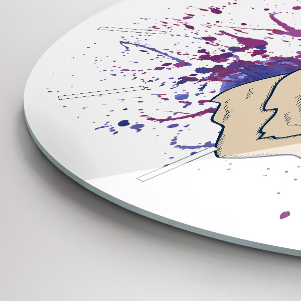 Zegar ścienny okrągły Ilustracja wektorowa jelenia