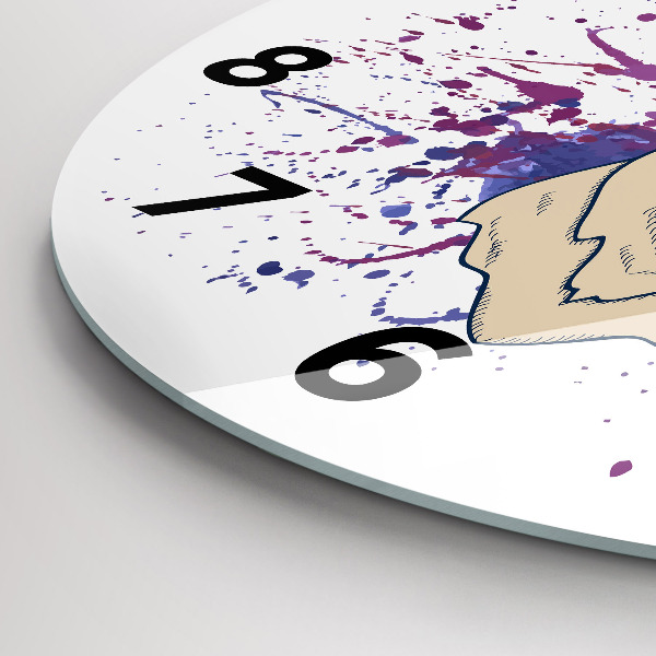 Zegar ścienny okrągły Ilustracja wektorowa jelenia