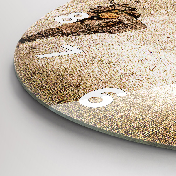 Zegar ścienny okrągły Mapa świata vintage