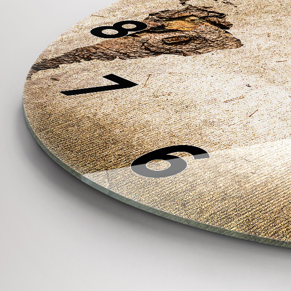 Zegar ścienny okrągły Mapa świata vintage