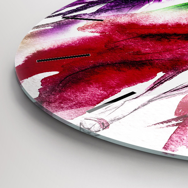 Zegar okrągły Kobiety w kolorowych sukniach