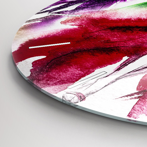 Zegar okrągły Kobiety w kolorowych sukniach