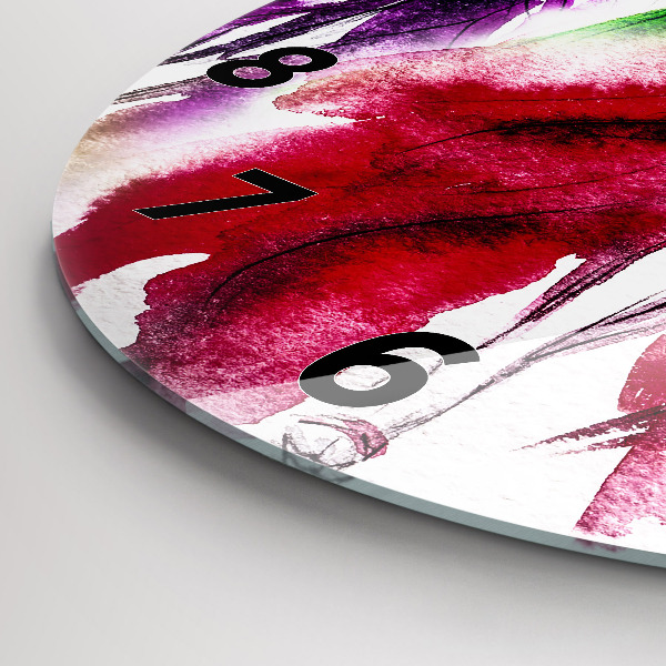 Zegar okrągły Kobiety w kolorowych sukniach