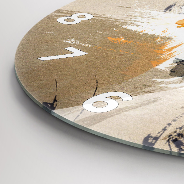 Zegar okrągły Portret kobiety abstrakcja