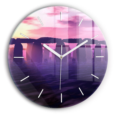 Zegar ścienny okrągły Zachód w Stonehenge