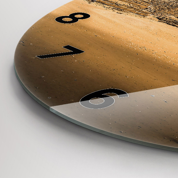 Zegar ścienny okrągły Piramidy i zachód słońca